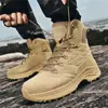 Transfronterizo Tallas Grandes 2026 Botas de Hombre para Entrenamiento al Aire Libre en la Naturaleza y Campo de Batalla Caña Media-Alta Botas del Desierto Zapatos Nuevos para Hombre para Senderismo y Trekking