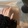 Anel de Cruz com Zircônia Estilo Retro Francês, Personalizado, Anel Simples e Exquisito para o Dedo Indicador, Joia de Mão de Luxo Leve e de Alta Qualidade