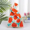 Lembrancinhas do Dia da Deusa, Sacolas de Presente para o Dia da Mulher, Bolsas de Tricô Florais, Bolsas de Mão de Primavera, Bolsas de Mão Versáteis