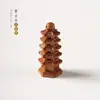 Madeira Caindo Raio DIY Escultura Torre Wenchang Pingente Pendurado Acessórios DIY Direto para 2025 Gadgets de Boa Sorte