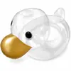 Flotador de natación de pato inflable transparente de material PVC hecho a medida en lotes pequeños, seguro, fácil de transportar y almacenar