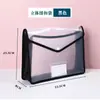 Bolsa para Arquivo A4, Bolsa Transparente de Grande Capacidade para Provas de Estudante, Bolsa de Informação para Escritório, Bolsa para Arquivo com Porta-Cartão de Visita, Bolsa Tridimensional com Borda Costurada
