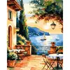 Pintura a óleo digital de paisagem atacado, arte para colorir pintada à mão para sala de estar, pintura decorativa artesanal para cura e alívio do estresse, tapeçaria de parede de alto valor estético