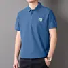 Várias Cores DisponíveisCamiseta Masculina de Verão para Meia-Idade com Gola Lapela Manga Curta Roupa de Pai Camada Base Casual Fina