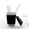 Embalagem separada canudo descartável 15cm de espessura transparente ponta canudo pérola leite chá canudo smoothie canudo plástico