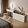 Jy06-Nuevo Tocador Moderno para Dormitorio Mesa de Maquillaje Casual Cajonera Gabinete de Almacenamiento Pequeño Integrado Espejo de Maquillaje