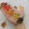 Colgante Acrílico de Plástico Transfronterizo Hoja de Arce Festival de la Cosecha Día de Acción de Gracias Juegos de Jardín de Niños Cuentas de Cristal de Imitación DIY