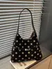 Bolso de mano de lunares de moda para mujer, nueva colección 2026, bolso de hombro de gran capacidad para el trabajo, bolso tote vintage de gamuza