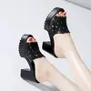 Sandalias de verano para mujer con plataforma para aumentar altura, boca de pez, moda 2026, huecas, de una tira, suela gruesa, antideslizantes, para madres