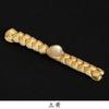 Botones de Disco Estilo Chino Lámina Dorada Satinada Trenza de Cuentas de Jade Botones Tejidos a Mano Accesorio Decorativo Retro Hanfu Cheongsam