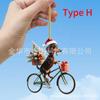 Novo Pingente de Natal Cruzado de Acrílico Plano Bicicleta Dachshund Carro Ornamento Pingente de Decoração de Natal