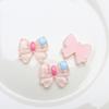 Lazo de amor con destellos finos de hielo, accesorios de bricolaje, crema de pegamento, funda de teléfono, horquilla para niños, zapatos, sombreros, accesorios de resina