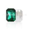 Vidro Retangular Octogonal de Fundo Pontiagudo Transfronteiriço, Acessórios de Cristal Retangulares Versáteis, Acessórios de Decoração de Strass para Capinha de Celular DIY