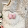 Colete acolchoado e espesso de desenho animado para meninas outono e inverno, top estiloso para bebê, colete de inverno para crianças