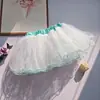 Venta especial de liquidación: Falda de Baile para Niñas, Falda Abullonada de Tul de Tres Capas, Falda de Ballet de Malla de Longitud Media, Falda Tutú de Malla Americana