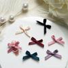 Lazo de organza para uñas, popular en línea, para celebridades, nuevo lazo de cinta para decoración de uñas de tela color vino tinto.