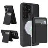 Funda magnética 2 en 1 compatible con Samsung S26 Ultra, con tarjetero S25, carga inalámbrica MagSafe, funda de cuero