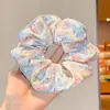 Goma para el pelo con estampado de encaje Temperamental Elegante Diadema Flor para la cabeza hueca literaria Malla Accesorios para el pelo de dama