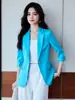 Traje de Manga Media Primavera y Verano para Mujer para Viajar al Trabajo Ventas Ol Formal Elegante Estilo Diosa Profesional Traje de Mujer