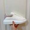 Tênis Brancos Mcqueen para Mulheres Edição de Beleza/Luxo do Overwatch, Novos Sapatos Plataforma de Solado Grosso, Tênis de Couro Genuíno, Estilo Casal para Homens e Mulheres