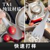 Vajilla de titanio puro para exteriores, cuchillo, tenedor y cuchara para acampar, tenedor de comida occidental, cuchillo y tenedor para carne, multifuncional, multiusos, portátil de titanio puro