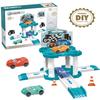 Comércio Exterior Crianças Carrinho de Trilho Deslizante Montável Carrinho Ejetor Brinquedo Caixa Portátil DIY Brinquedo de Estacionamento Modelo de Carro