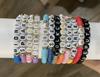 Pulseras de Arcilla Polimérica para Conciertos de Taylor Swift de Venta Caliente Transfronteriza, Pulseras Elásticas con Letras de Arcilla Polimérica para Mujer al por Mayor