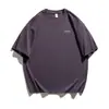 Nueva Camiseta de Manga Corta Pesada para Hombre 2026, Corte Holgado, Tallas Grandes, Marca de Moda, Estilo Ins, Ropa de Verano Fina para Hombre con Estampado de Media Manga