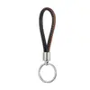 Llavero Casual de Cuerda de Cuero y Metal Nuevo para Mujer Cadena de Llavero de Aleación de Coche de Gama Alta Colgante Lindo de Cuerda de Cuero