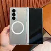 Adequado para Capa de Celular Samsung Zfold8, Magnético de Eixo Duplo, Alta Transparência, Simples D8Ultra Dobrável Ultra-Fina Capa Protetora