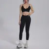 Nuevo Conjunto Deportivo de Cuatro Piezas para Entrenamiento Yoga Running Fitness, Color Sólido Transfronterizo Elástico Alto Ajustado