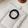 Outono e Inverno Cor Profunda Colorida Textura de Cetim Plissada Elástico Pequeno Intestino para Cabelo Corda Básica para Cabelo Elástico Alto para Rabo de Cavalo