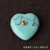 Pedra Bruta de Cristal Natural 2cm Formato de Coração Cravejado com Diamante Zircônia Safira Ametista Pedra Preciosa Acessórios para Joias DIY