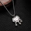 Fabricante de Origen Cobre Blanco Plateado Colgante Ábaco Candado de Longevidad Bolsa Felicidad Candado Baijia Bendición Joyería Cadena de Campana