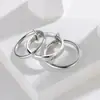 Aliexpress Wish Popular Acero Inoxidable Oro 18K Brillante Liso Anillo Ins Personalizado Creativo Simple Anillo al por Mayor