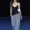 Serie randpicketouch - Camisola ajustada de doble capa con diseño de dos piezas, ribete de encaje en bloques de color, exquisita