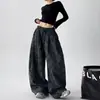 Calça Wide Leg Estampada Paisley Cool e Estilosa Plus Size para Mulheres, Estilo Novo de Primavera de Nicho, Emagrecedora para Mulheres Plus Size, Calça Casual Única no Estilo Preguiçoso
