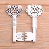 2 Colores 31*71mm Accesorios de Joyería de Aleación DIY Colgante de Engranaje Steampunk Personalizado Colgante de Llave Hueca