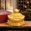 Venta Directa de Fábrica Cuenco Recolector de Tesoros Yuanbao Fuente de Riqueza Giratorio Sala de Estar Tienda Atracción de Riqueza Regalo de Apertura Adorno de Aleación