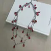 Collar de Múltiples Capas con Borla de Gota de Agua de Perla Estilo Dulce y Fresco Europeo y Americano, Cadena para Clavícula Elegante de Lujo Ligero a la Moda Estilo Ins Modelo Nuevo