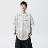 Camiseta de Algodón Casual Holgada de Manga Corta para Hombre, Top Informal de Media Manga de Alta Gama para Hombre, Nueva Marca de Moda Verano 2026