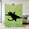 Manta retro de gato lindo más vendida en Amazon transfronterizo con estampado digital de imágenes de mascotas, cubierta de felpa