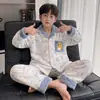 Pijamas para Niños de Edad Media y Mayores, Otoño/Invierno, Conjunto Grueso de Franela para Niños, Ropa de Casa Cálida de Invierno para Niñas, Ropa para Niños
