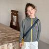 Jaqueta Infantil Primavera e Outono Top com Zíper Estilo Casual Moletom Criança Fofo Tendência Casaco