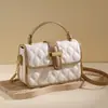 Bolsos Pequeños de Moda para Mujer 2026 Nueva Moda Versátil de Nicho Acolchado con Cadena Bolso Cruzado Bolso Cuadrado Pequeño para Mujer