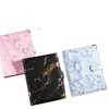 Agenda A5 de piel con patrón de mármol transfronterizo, cuaderno organizador de efectivo, presupuesto de ahorros, con logo personalizado