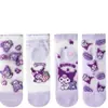 Calcetines Finos de Verano para Niños Medias de Cristal Dibujos Animados Transpirables Nuevos Calcetines para Niñas Kuromi Celebridad de Internet Medias de Cristal