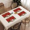 Tapete de Mesa à Prova de Óleo de Natal Toalha de Mesa Doméstica Sem Lavagem Tapete Impermeável Isolado Tapete para Mesa de Jantar da Sala de Estar Decorações de Feriado