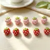 Mini Fruta Pó de Morango Morango Artesanal DIY Enfeites Presilhas de Cabelo Cola de Creme Resina Pequenos Acessórios Materiais Transfronteiriço