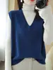 Nuevo Chaleco de Punto con Cuello en V 2021 para Mujer, Chaleco Exterior sin Mangas, Chaleco Cálido de Otoño e Invierno con Temperamento para Combinar